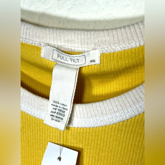 Yellow baseball tee cropped - Picture 3 of 5